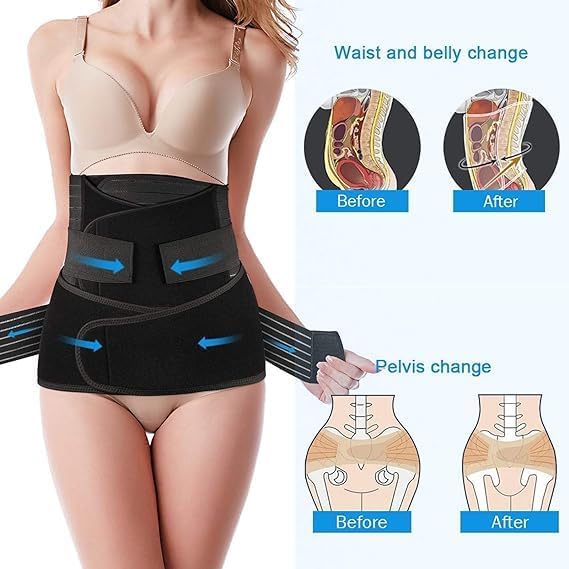 Postpartum Abdominal Support Belt – 3-in-1 C-Section Recovery & Belly Wrap for Women