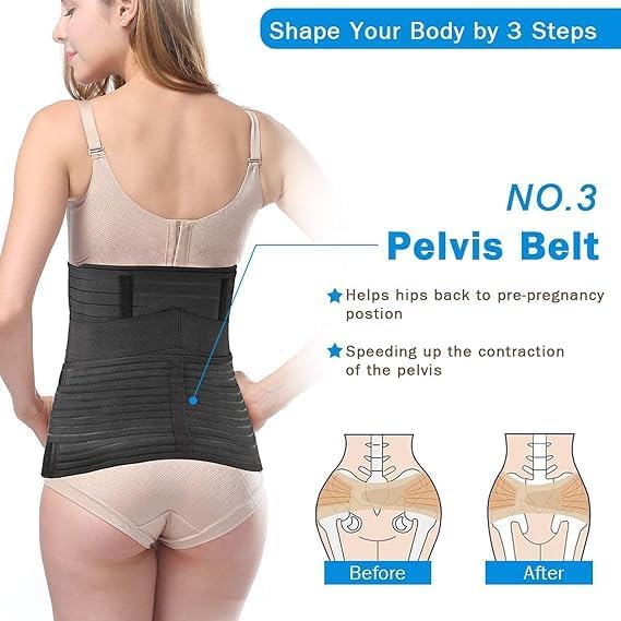 Postpartum Abdominal Support Belt – 3-in-1 C-Section Recovery & Belly Wrap for Women