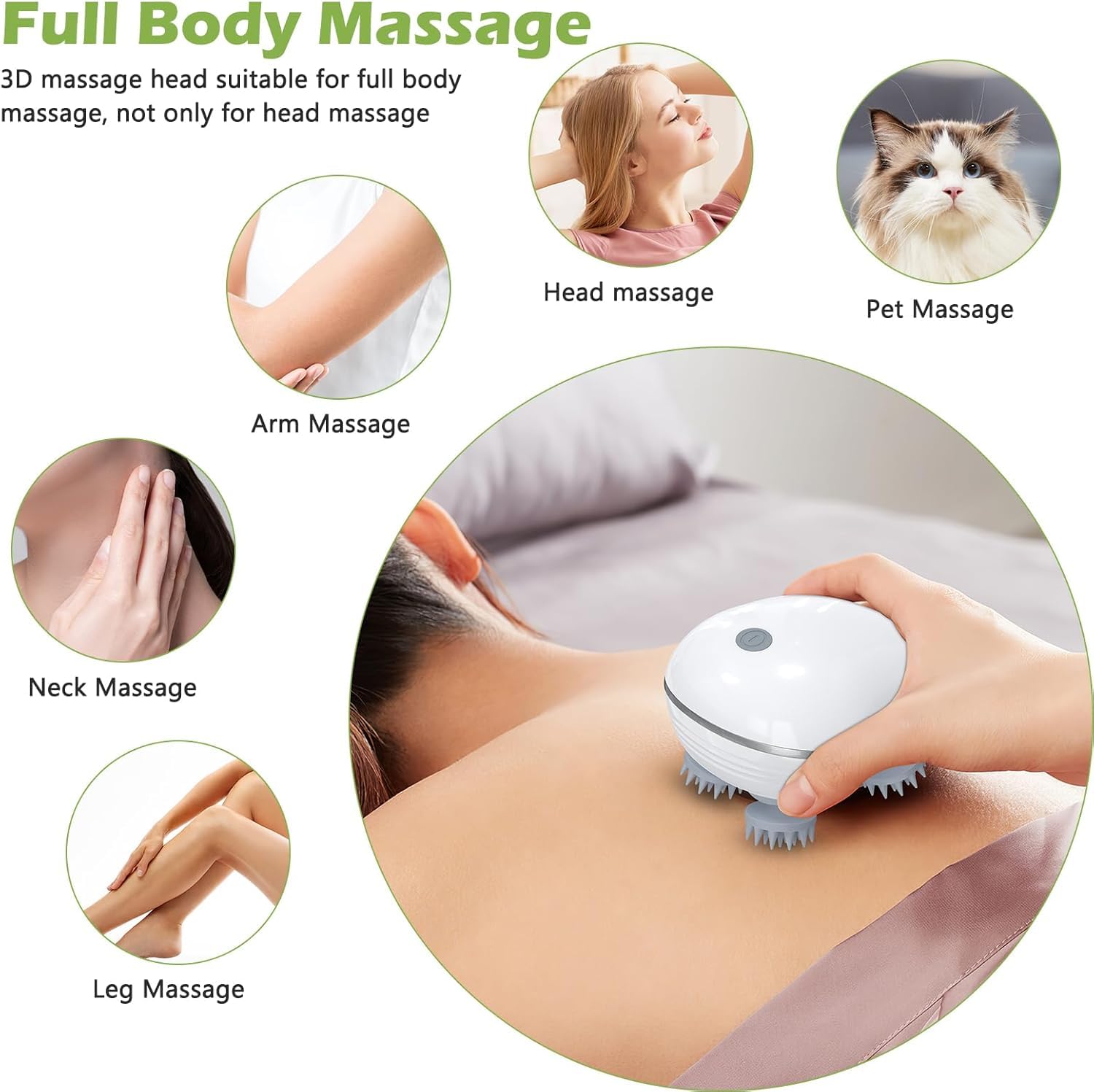 Electric Scalp Massager – Promotes Hair Growth & Relieves Stress