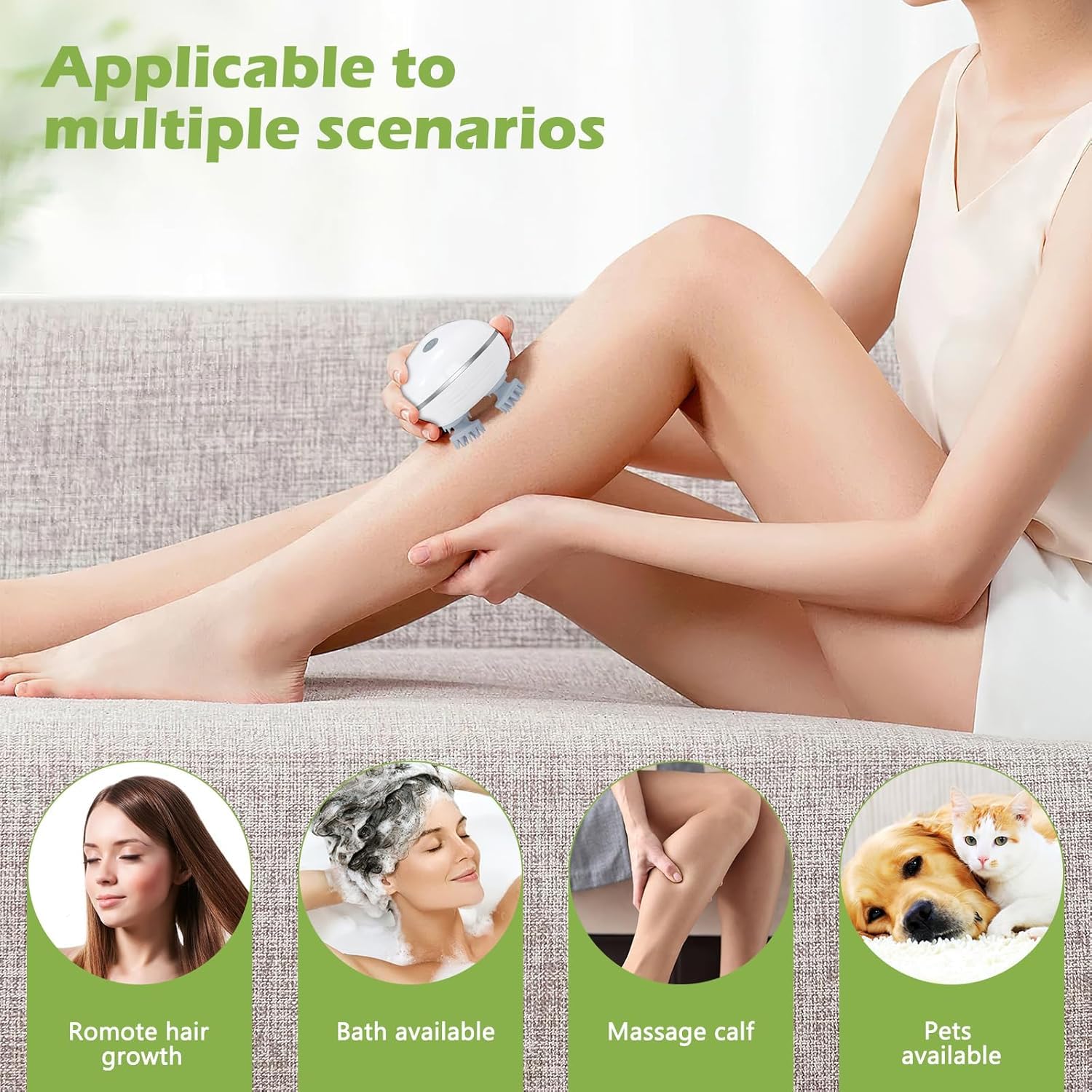 Electric Scalp Massager – Promotes Hair Growth & Relieves Stress